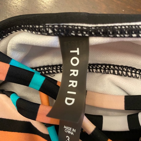 Torrid Multi Stripe Wireless Bikini Top - Picture 6 of 7
